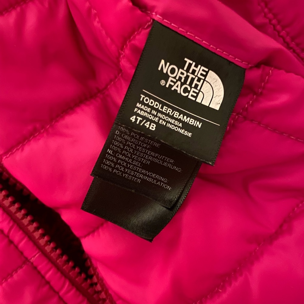 Toddler North Face down jacket, size 4T